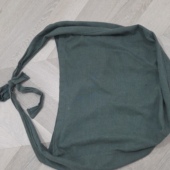 Casaluna Green Linen Tote Bag - Picture 2 of 3